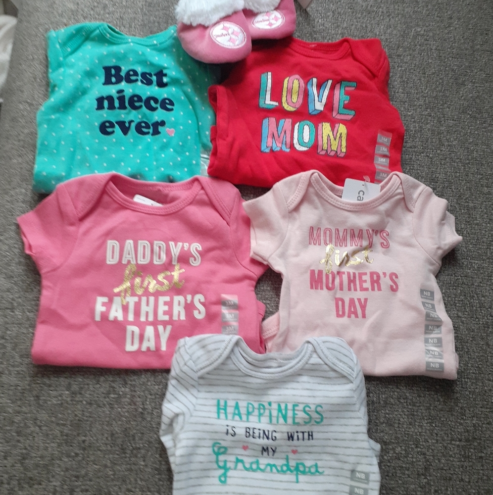 Carter girl onesie and slippers